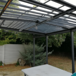 Aménagement de pergola avec fermeture loggia en PVC Aubergenville